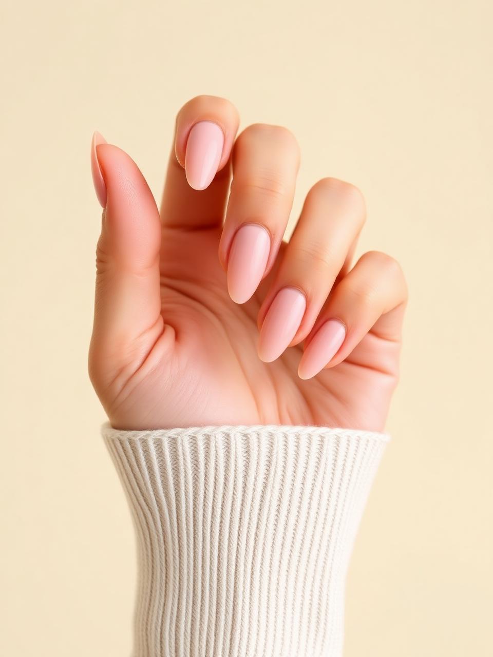After: glossy fresh BIAB nails